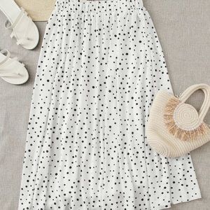 Polka Dot Midi Skirt